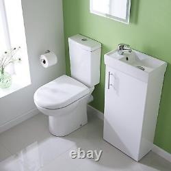 400mm Bathroom Vanity Unit Cloakroom Compact Basin Sink Wall Hung