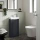 400mm Floor Standing Bathroom Vanity Unit Compact Ensuite Cloakroom Basin