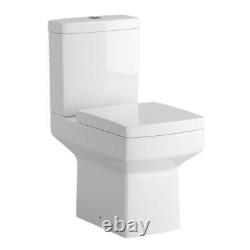 400mm Square Bathroom Vanity Basin Sink Unit with Tap + Toilet Option Suite Set