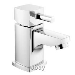 400mm Square Bathroom Vanity Basin Sink Unit with Tap + Toilet Option Suite Set