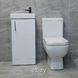 400mm Square Vanity Sink Unit With RAK Series 600 Toilet Cloakroom Set