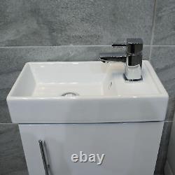 400mm Square Vanity Sink Unit With RAK Series 600 Toilet Cloakroom Set