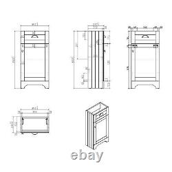 400mm White Cloakroom Vanity Unit with Basin Baxenden BUN/BeBa 25838/77255