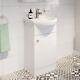 450mm Bathroom Basin Sink Vanity Unit Floor Standing Single Tap Hole Matte White