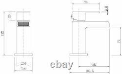 450mm Bathroom Vanity Unit & Basin Sink Floorstanding Gloss White Tap and Waste