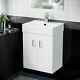 450mm White Basin Sink Vanity Cabinet Unit Wall Hung Bathroom Furniture Nanuya