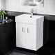 450mm White Ceramic Basin Vanity Mdf Cabinet Bathroom Wall Hung Unit Nanuya