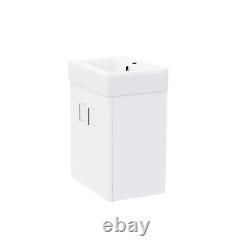 450mm White Ceramic Basin Vanity MDF Cabinet Bathroom Wall Hung Unit Nanuya