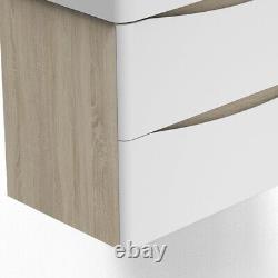 500 600 800mm Wall Hung Vanity Unit with Basin 2 Drawers Bathroom Cabinet Design