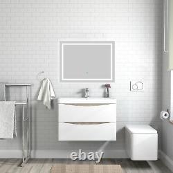 500 600 800mm Wall Hung Vanity Unit with Basin 2 Drawers Bathroom Cabinet Design