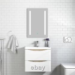 500 600 800mm Wall Hung Vanity Unit with Basin 2 Drawers Bathroom Cabinet Design