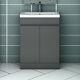 500 600 Mm Grey Wall Hung Bathroom Sink Cabinet Freestanding Vanity Units Basin