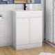 500 600mm Bathroom Basin Vanity Unit Floor Standing Cabinet Furniture White/grey