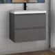 500 600mm Bathroom Wall Hung Grey Vanity Units With Sink Cabinet Pre-assembled