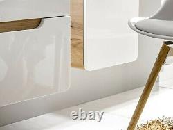 500 Bathroom Vanity Unit Sink Wall Cabinet Drawer White Gloss Oak Compact Aruba