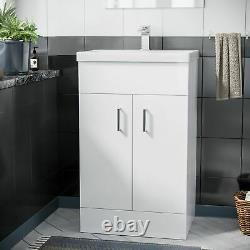 500 mm White Basin Sink Vanity Cabinet Unit Bathroom Furniture Nanuya