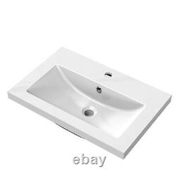 500mm / 600mm Vanity Unit Wall Hung with Optional Sink Storage White Bathroom