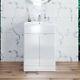 500mm Bathroom Vanity Unit Basin Sink Floor Standing Storage Cabinet White Gloss