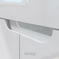 500mm Bathroom Vanity Unit Sink Gloss Floor Standing White Basin Storage Cabinet