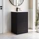 500mm Black Freestanding Vanity Unit With Basin Palma Bun/palb500/91604