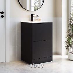 500mm Black Freestanding Vanity Unit with Basin Palma BUN/PALB500/91604