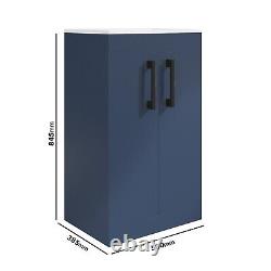 500mm Blue Freestanding Vanity Unit with Basin and Black Ha BUN/BeBa 27091/77673