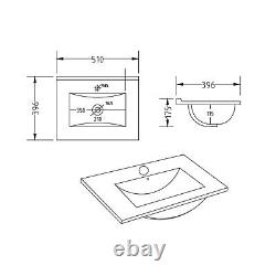 500mm Blue Freestanding Vanity Unit with Basin and Black Ha BUN/BeBa 27091/77673