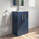 500mm Blue Freestanding Vanity Unit With Basin And Chrome H Bun/beba 27091/77681