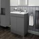 500mm Floor Standing Grey Bathroom Vanity Unit And Sink Basin Home Furniture