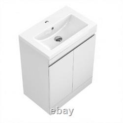 500mm Floor Standing White Bathroom Vanity Unit and Sink Basin Home Furniture