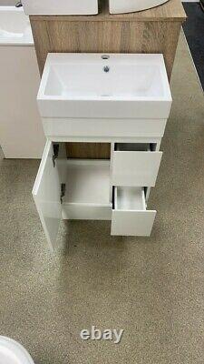 500mm Floorstanding Vanity Unit Sink Basin Bathroom Cloakroom Home Furniture
