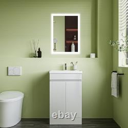 500mm Freestanding Vanity Unit Basin Sink Bathroom Cabinet High Gloss White