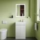 500mm Freestanding Vanity Unit Basin Sink Bathroom Cabinet High Gloss White