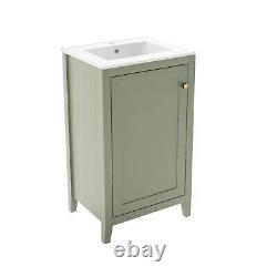 500mm Green Freestanding Vanity Unit with Basin Kinsley BUN/KIN500VSG/88742