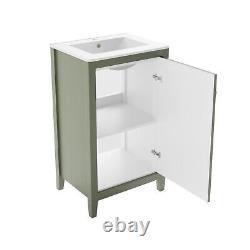 500mm Green Freestanding Vanity Unit with Basin Kinsley BUN/KIN500VSG/88742