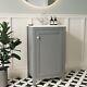 500mm Grey Freestanding Vanity Unit With Basin Kinsley Bun/kin500vg/88744