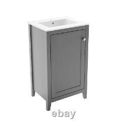 500mm Grey Freestanding Vanity Unit with Basin Kinsley BUN/KIN500VG/88744