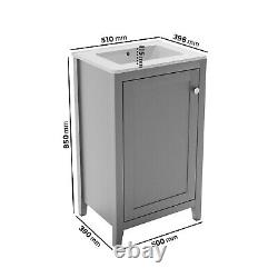 500mm Grey Freestanding Vanity Unit with Basin Kinsley BUN/KIN500VG/88744