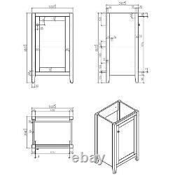 500mm Grey Freestanding Vanity Unit with Basin Kinsley BUN/KIN500VG/88744