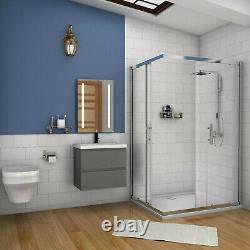 500mm Wall Hung Bathroom Vanity Units with Sink Matt Grey Cabinet Pre-assembled