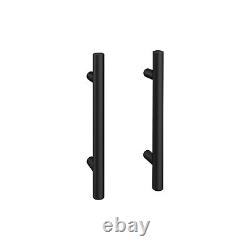 500mm White Basin Sink Vanity Unit Floor Standing Black Handles Tap