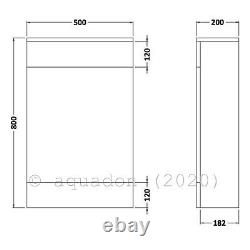 500mm White Vanity Unit Basin Sink and Toilet Bathroom Furniture Suite Turin