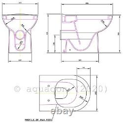 500mm White Vanity Unit Basin Sink and Toilet Bathroom Furniture Suite Turin