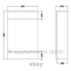 500mm White Vanity Unit Sink Basin Toilet Bathroom Suite Furniture Turin