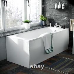 550 Basin Vanity Unit, Close Coupled WC Toilet with Straight Edge Bath Bathroom
