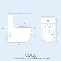 550 Basin Vanity Unit, Close Coupled WC Toilet with Straight Edge Bath Bathroom