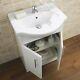 550mm Bathroom Vanity Unit Ceramic Basin Sink Gloss White Doors 550v