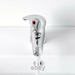 550mm Freestanding Bathroom Vanity Unit Basin Sink White Tap & Waste Bundle