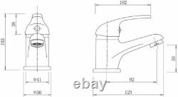 550mm Freestanding Bathroom Vanity Unit Basin Sink White Tap & Waste Bundle
