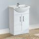 550mm Gloss White Freestanding Basin Vanity Storage Cabinet Modern Unit